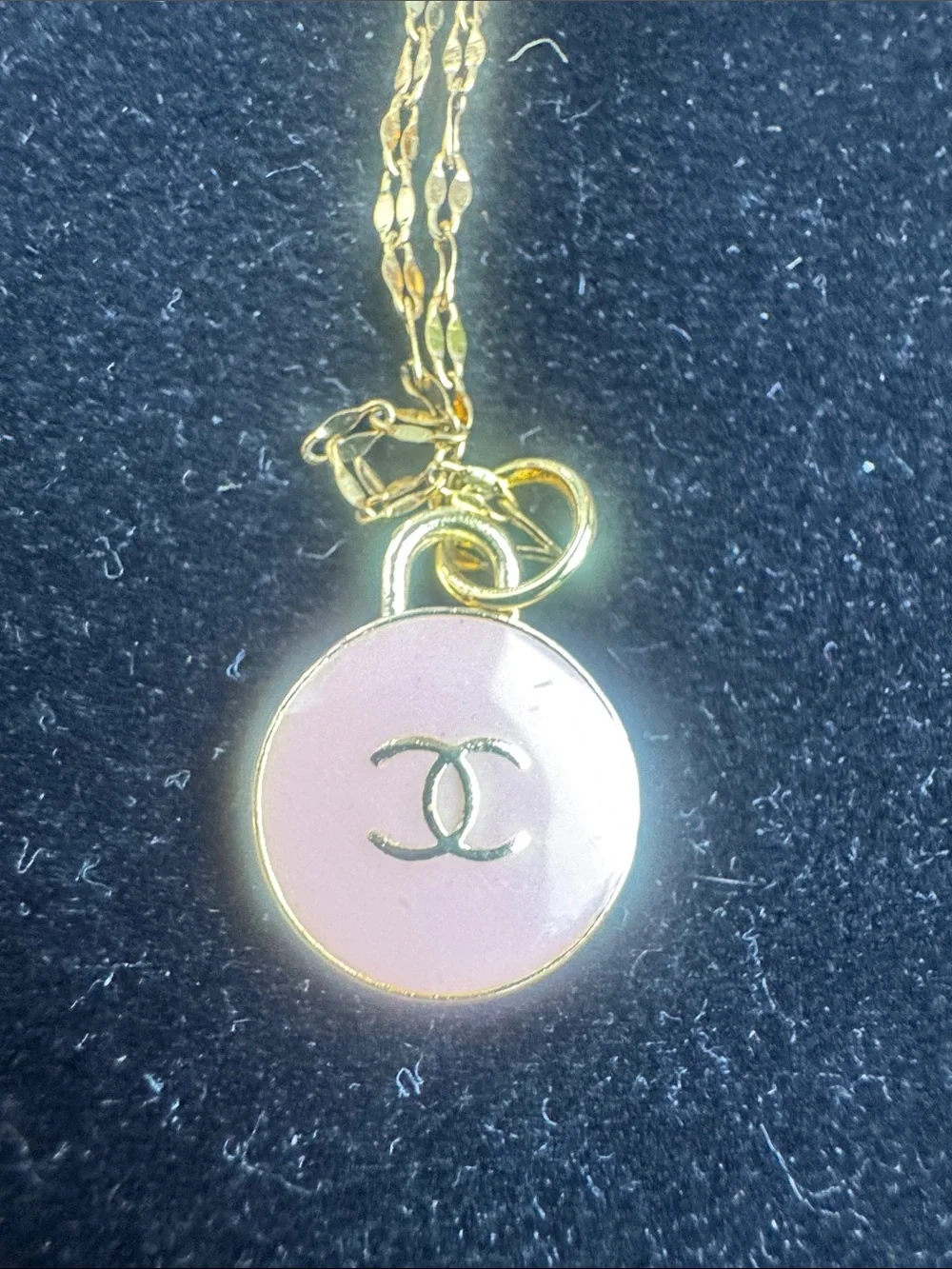 Necklace  Gold-Tone Necklace with Medal Pendant